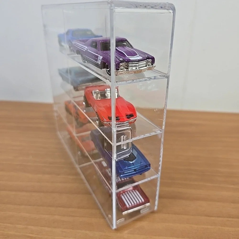 Clear‎ Acrylic Display Case 1:64 Scale Diecast Cars INCLUDING Mix AH of CARS x 8